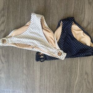 J. Crew Polka Dot Bikini Set - Navy and White
